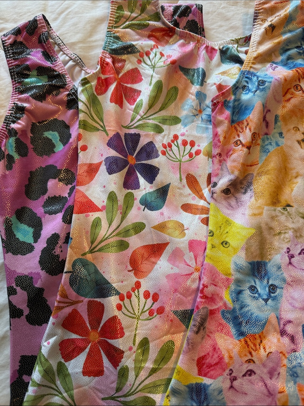 Girls' Colorful Printed leotards- Set of 3 - Picture 3 of 3
